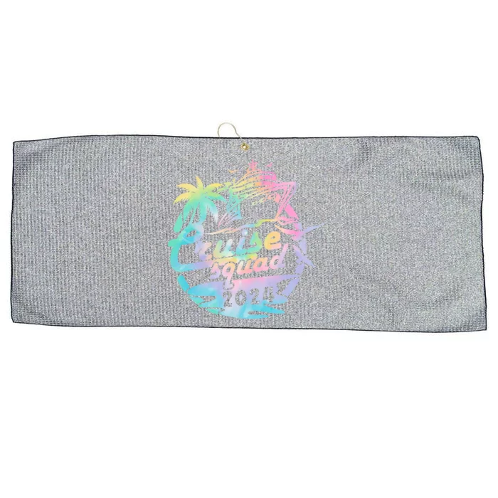 Cruise Squad 2024 Tropical Vacation Large Microfiber Waffle Golf Towel