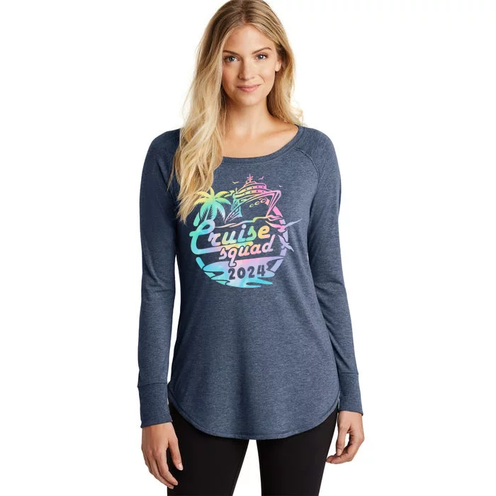 Cruise Squad 2024 Tropical Vacation Women's Perfect Tri Tunic Long Sleeve Shirt