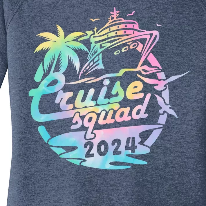 Cruise Squad 2024 Tropical Vacation Women's Perfect Tri Tunic Long Sleeve Shirt