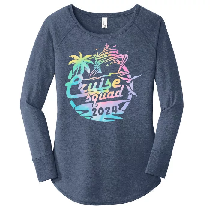 Cruise Squad 2024 Tropical Vacation Women's Perfect Tri Tunic Long Sleeve Shirt