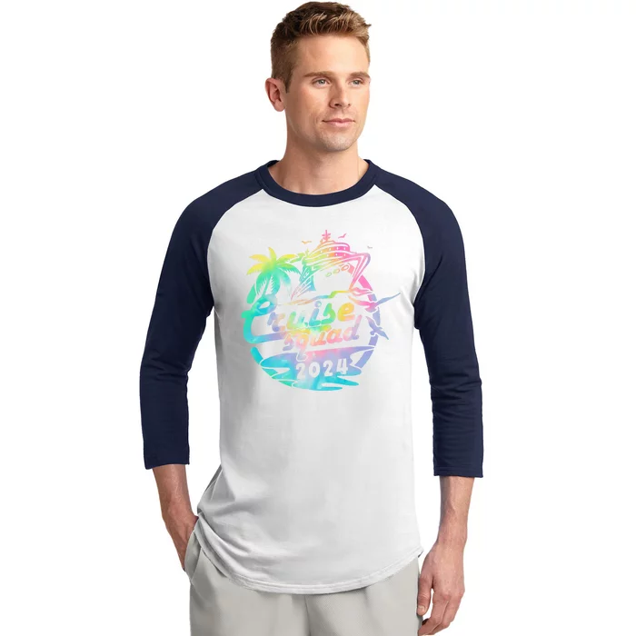 Cruise Squad 2024 Tropical Vacation Baseball Sleeve Shirt