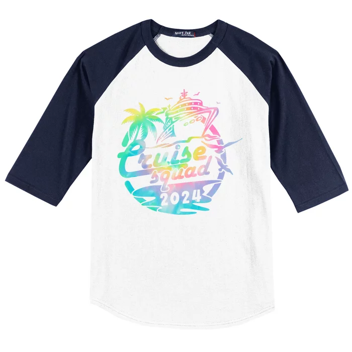 Cruise Squad 2024 Tropical Vacation Baseball Sleeve Shirt