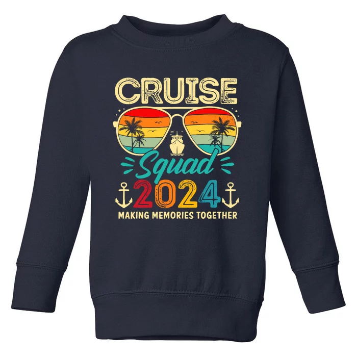 Cruise Squad 2024 Family Group Matching Summer Vacation Toddler Sweatshirt