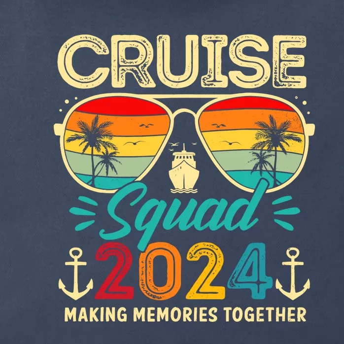 Cruise Squad 2024 Family Group Matching Summer Vacation Zip Tote Bag