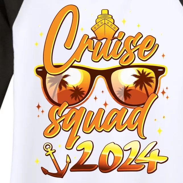 Cruise Squad 2024 Family Friends Vacation Women's Tri-Blend 3/4-Sleeve Raglan Shirt