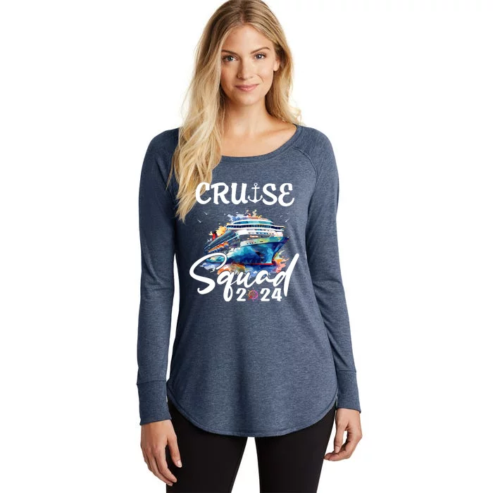 Cruise Squad 2024 Matching Family Cruise Trip Women's Perfect Tri Tunic Long Sleeve Shirt