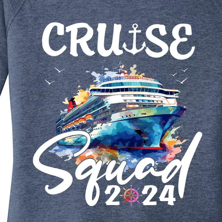 Cruise Squad 2024 Matching Family Cruise Trip Women's Perfect Tri Tunic Long Sleeve Shirt