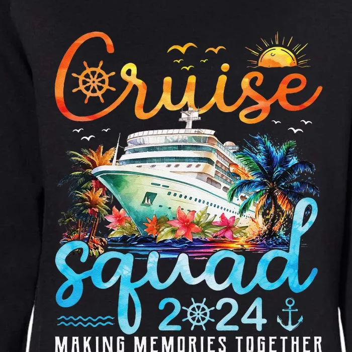 Cruise Squad 2024 Family Group Matching Summer Vacation Womens California Wash Sweatshirt