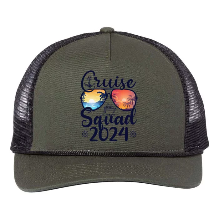 Cruise Squad 2024 Summer Vacation Matching Family Cruise Retro Rope Trucker Hat Cap