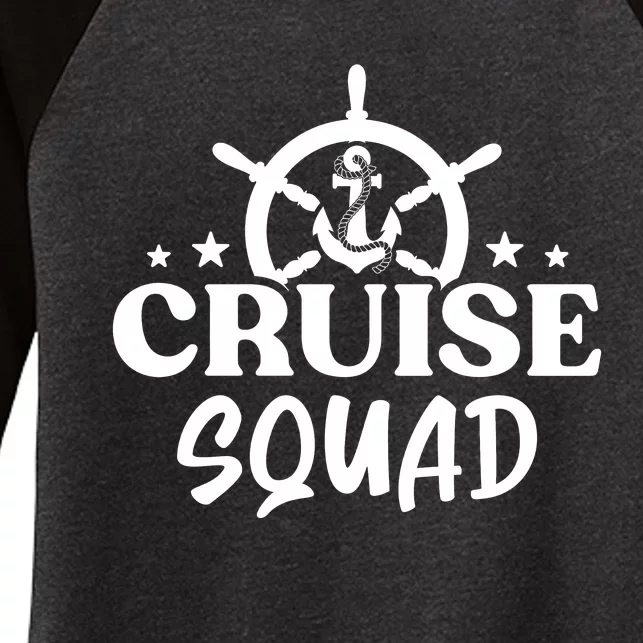 Cruise Squad 2024 Family Matching Vacation Women's Tri-Blend 3/4-Sleeve Raglan Shirt