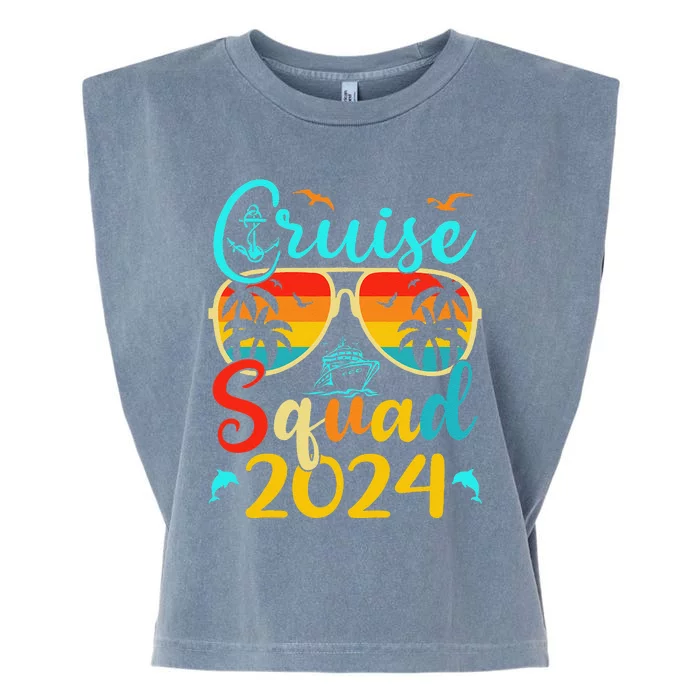 Cruise Squad 2024 Summer Vacation Matching Family Cruise Garment-Dyed Women's Muscle Tee