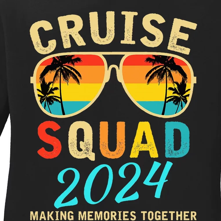 Cruise Squad 2024 Summer Vacation Matching Family Group Ladies Long Sleeve Shirt