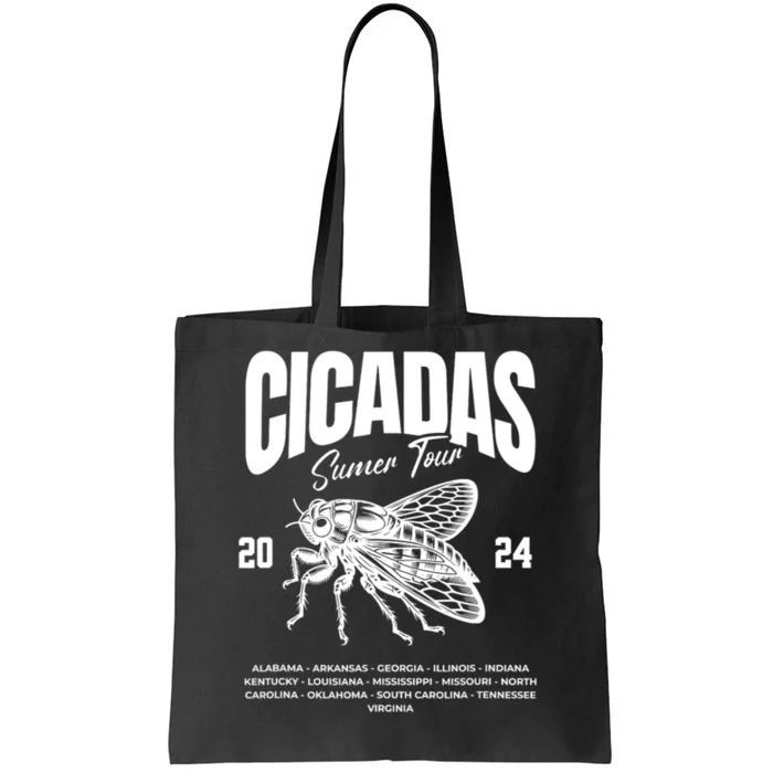 Cicada Summer 2024 Double Emergence Bug Humor Tote Bag