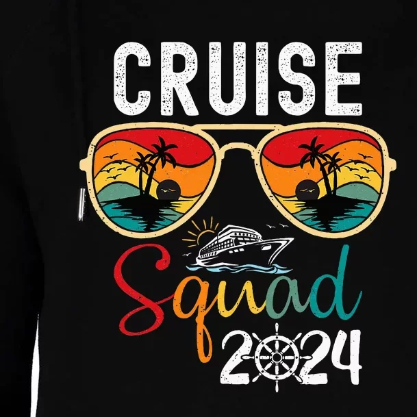 Cruise Squad 2024 Summer Beach Vacation Womens Funnel Neck Pullover Hood