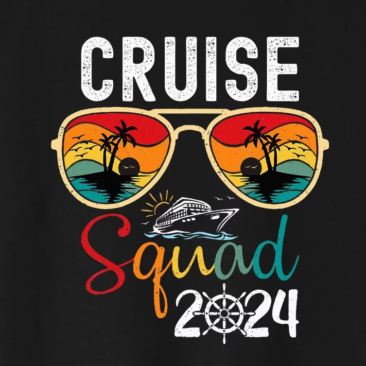 Cruise Squad 2024 Summer Beach Vacation Women's Crop Top Tee