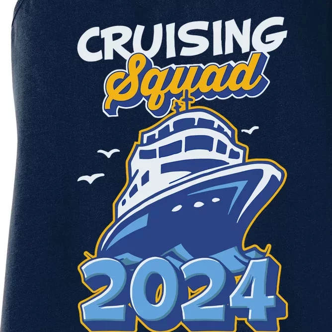 Cruising Squad 2024 Vacation Trip Party Ship Cruise Women's Racerback Tank