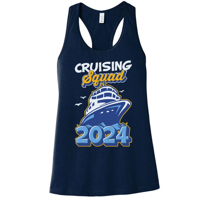 Cruising Squad 2024 Vacation Trip Party Ship Cruise Women's Racerback Tank