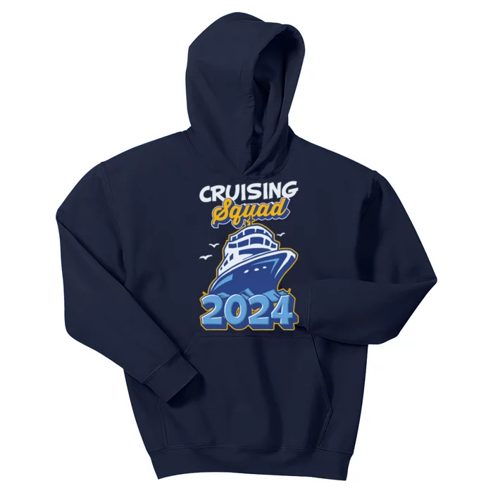 Cruising Squad 2024 Vacation Trip Party Ship Cruise Kids Hoodie