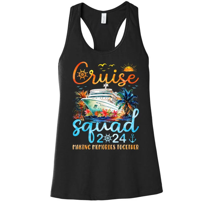 Cruise Squad 2024 Summer Vacation Matching Family Group Women's Racerback Tank