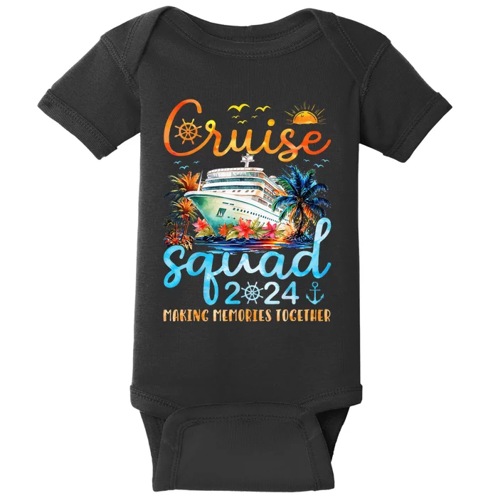 Cruise Squad 2024 Summer Vacation Matching Family Group Baby Bodysuit