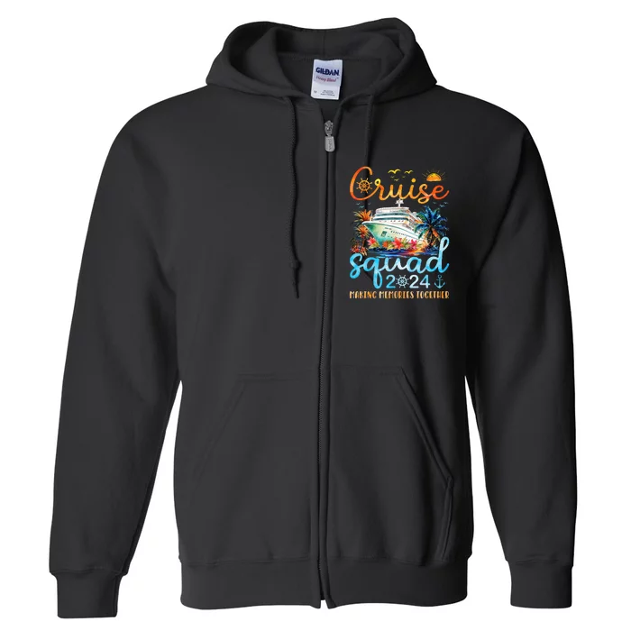 Cruise Squad 2024 Summer Vacation Matching Family Group Full Zip Hoodie