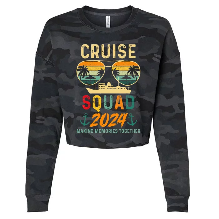 Cruise Squad 2024 Family Vacation Matching Group Summer Cropped Pullover Crew