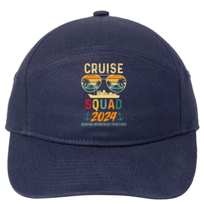 Cruise Squad 2024 Family Vacation Matching Group Summer 7-Panel Snapback Hat