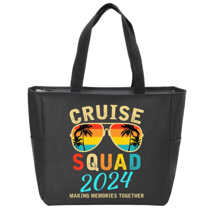 Cruise Squad 2024 Summer Vacation Matching Family Group Zip Tote Bag