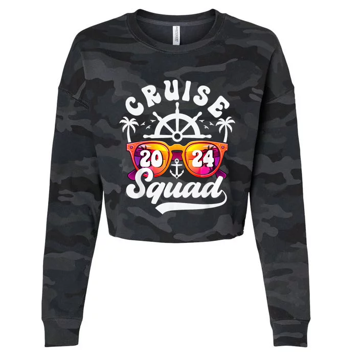 Cruise Squad 2024 Family Vacation Matching Family Group Cropped Pullover Crew