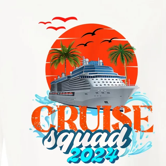 Cruise Squad 2024 Matching Family Group With Anchor Cropped Pullover Crew