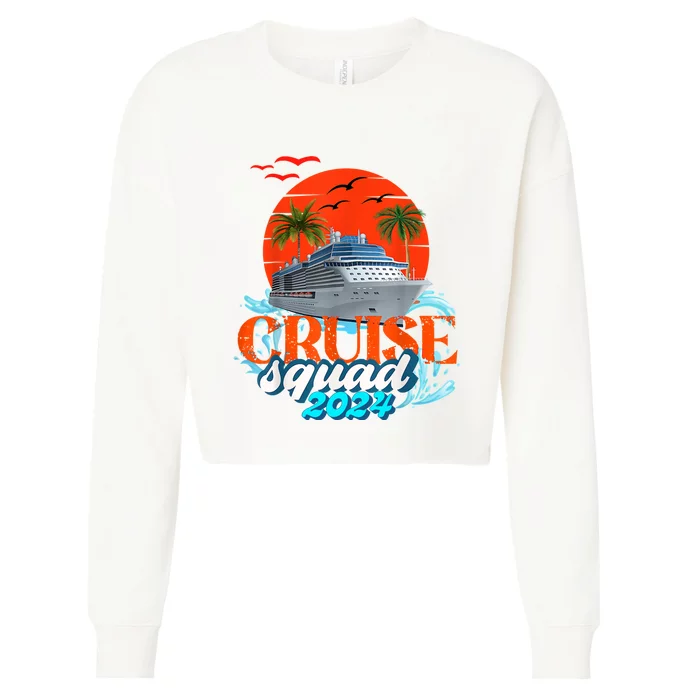 Cruise Squad 2024 Matching Family Group With Anchor Cropped Pullover Crew