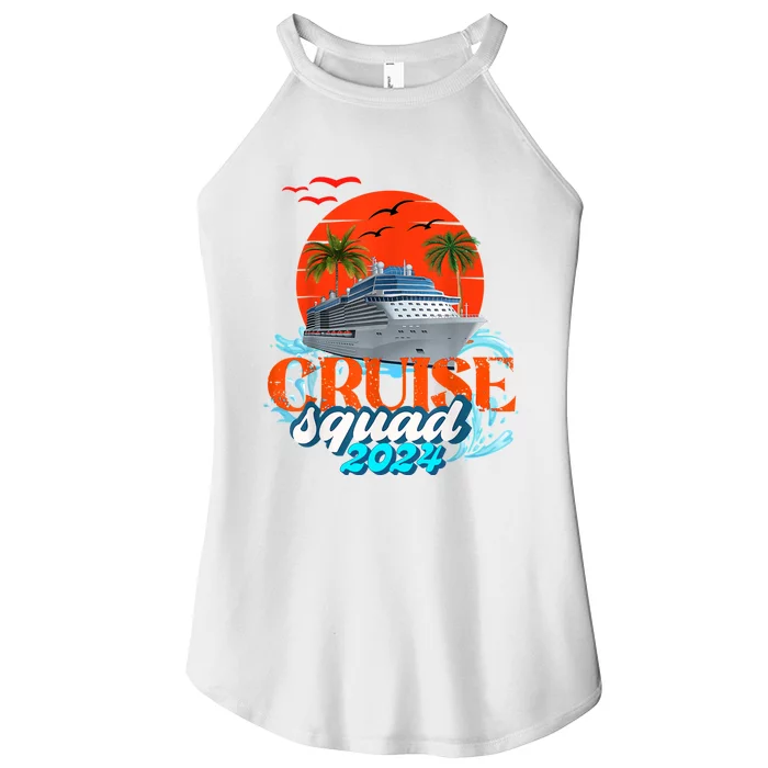 Cruise Squad 2024 Matching Family Group With Anchor Women’s Perfect Tri Rocker Tank