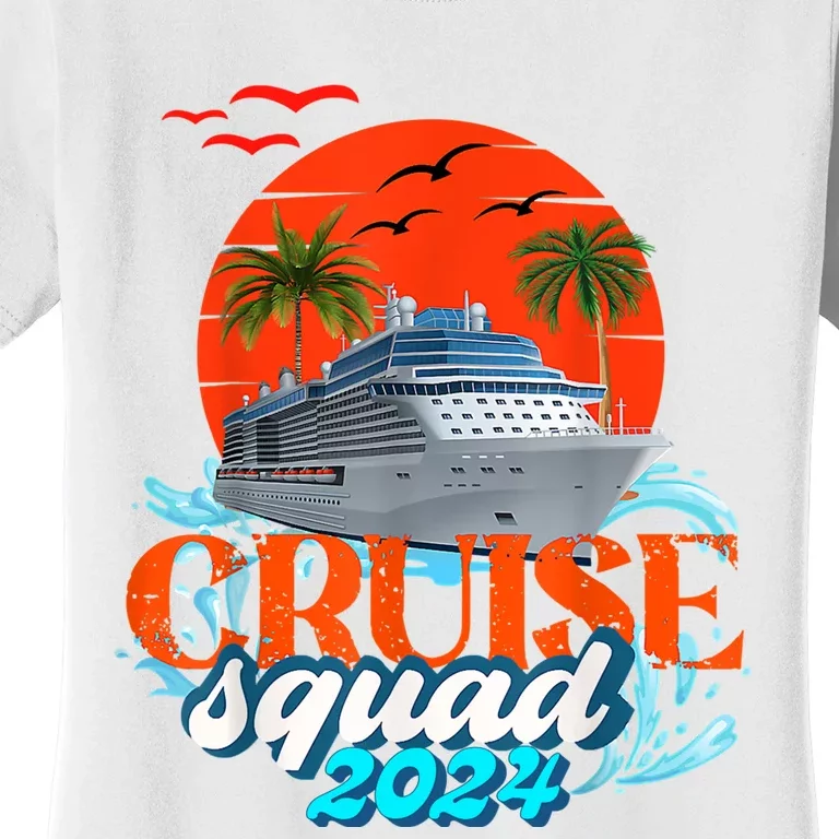 Cruise Squad 2024 Matching Family Group With Anchor Women's T-Shirt