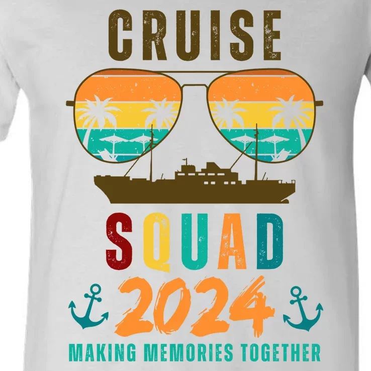 Cruise Squad 2024 Making Memories Together Family Vacation V-Neck T-Shirt