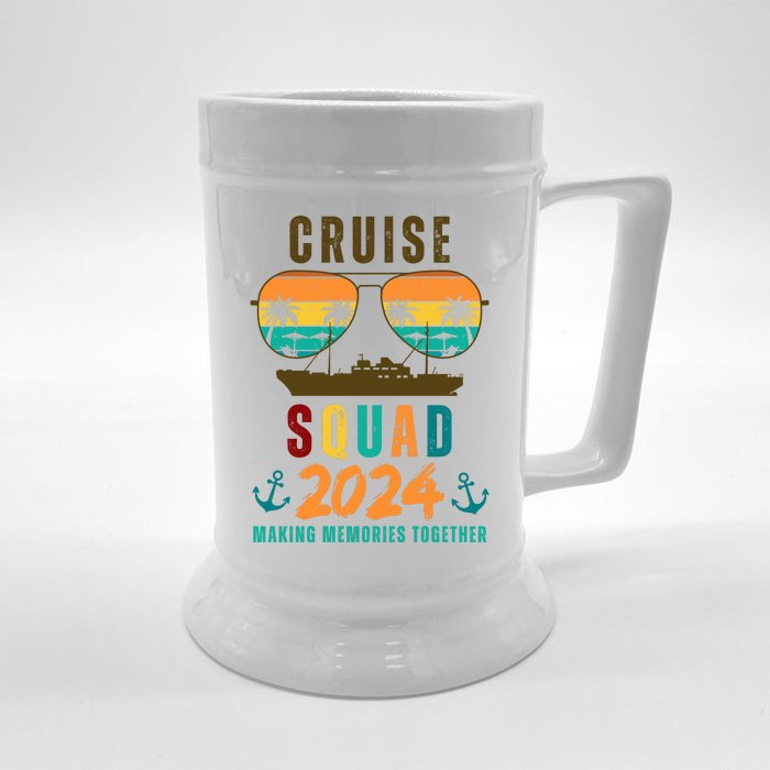 Cruise Squad 2024 Making Memories Together Family Vacation Front & Back Beer Stein