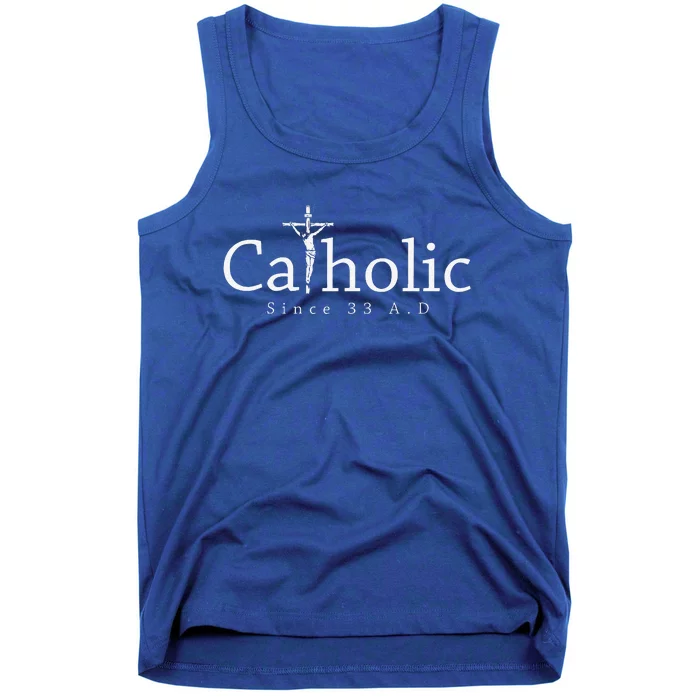 Catholic Since 33 AD Crucifix Jesus Eucharist Christianity Tank Top