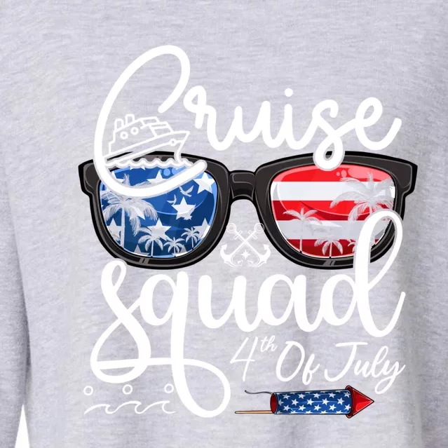 Cruise Squad 4Th Of July Vacation Matching Family Cruise Gift Cropped Pullover Crew