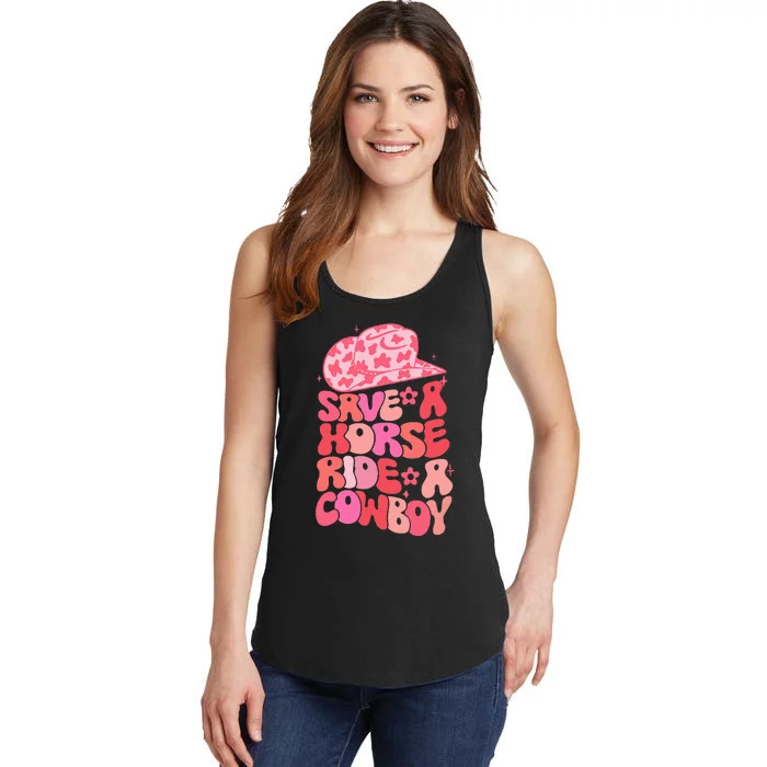 Cowgirl Save A Horse Ride A Cowboy Rodeo Western Country Ladies Essential Tank