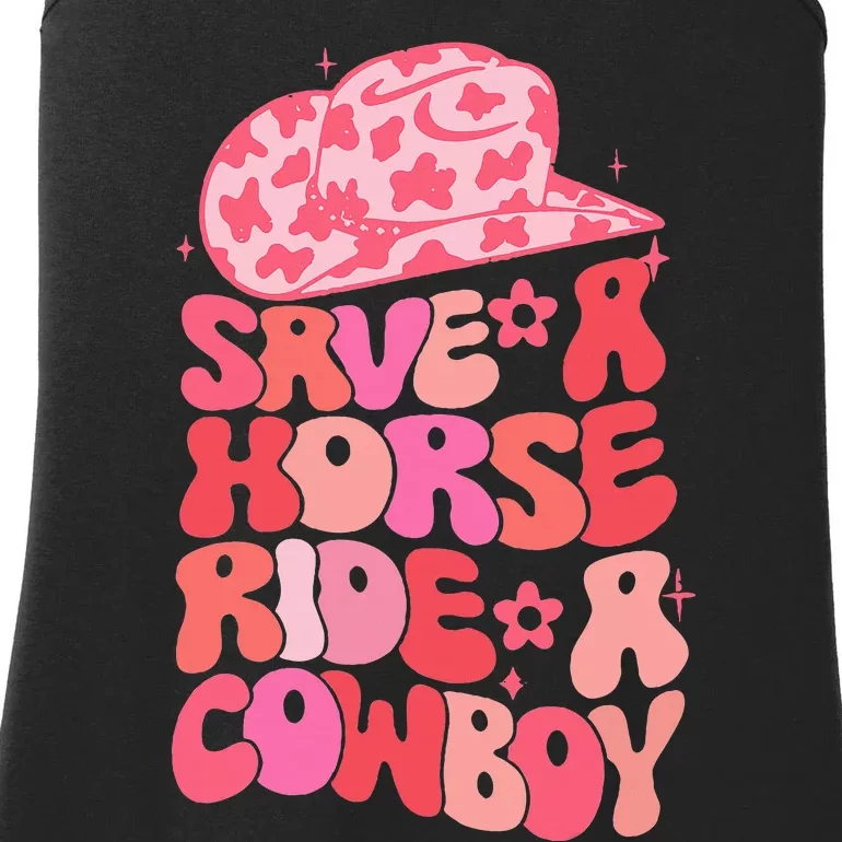 Cowgirl Save A Horse Ride A Cowboy Rodeo Western Country Ladies Essential Tank