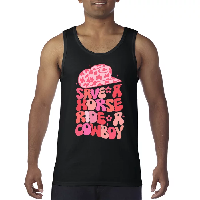 Cowgirl Save A Horse Ride A Cowboy Rodeo Western Country Tank Top