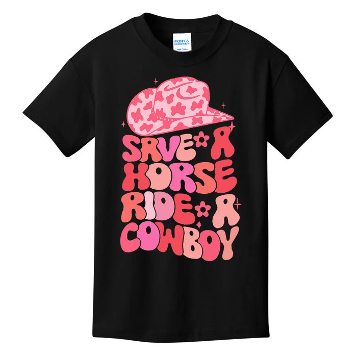 Cowgirl Save A Horse Ride A Cowboy Rodeo Western Country Kids T-Shirt