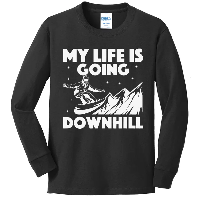 Cool Snowboarding Art For Snowboard Snowboarder Kids Long Sleeve Shirt