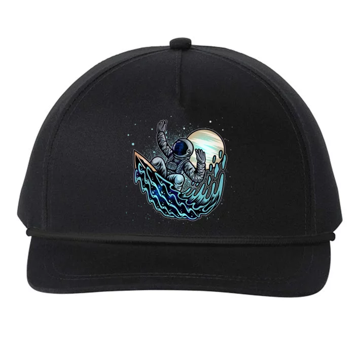 Cool Space Astronaut Surfing the Galaxy Snapback Five-Panel Rope Hat