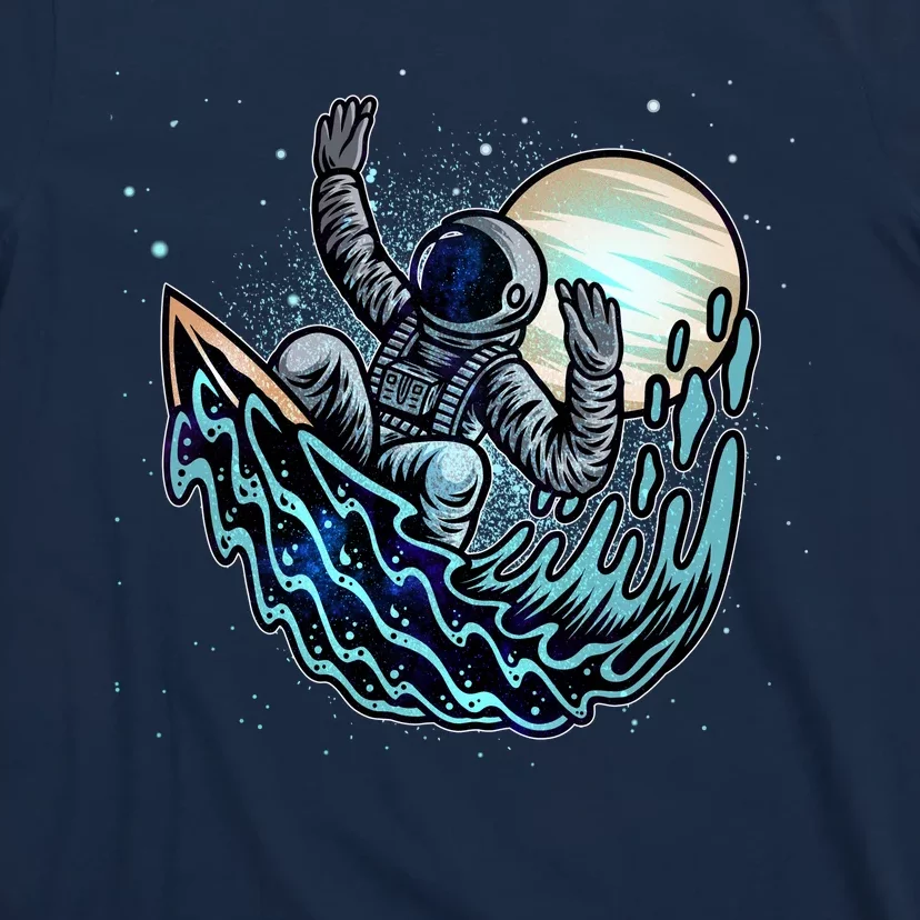 Cool Space Astronaut Surfing the Galaxy T-Shirt