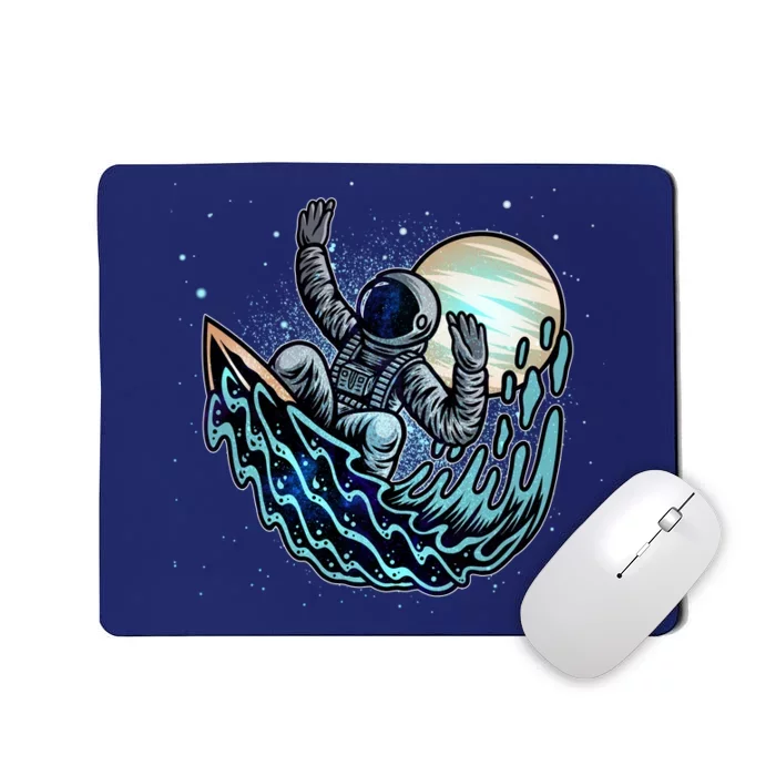 Cool Space Astronaut Surfing the Galaxy Mousepad