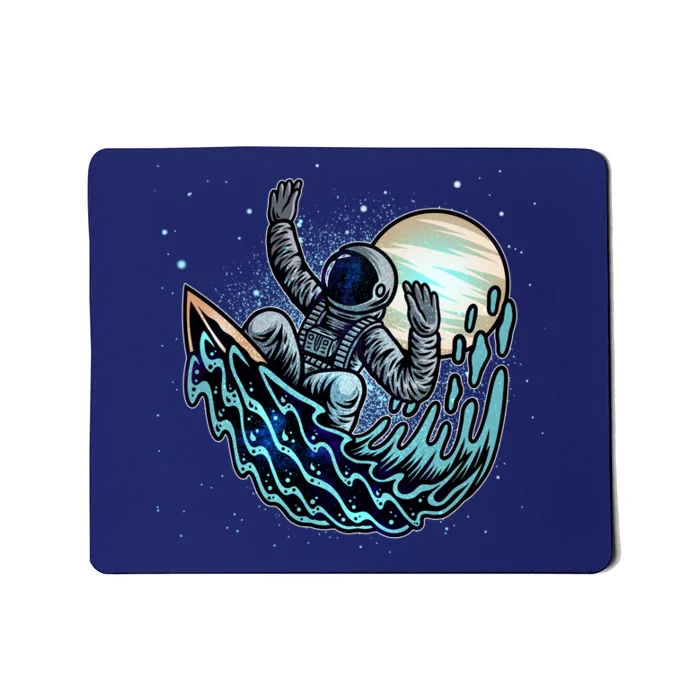 Cool Space Astronaut Surfing the Galaxy Mousepad