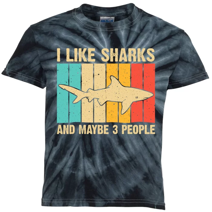 Cool Shark Art For Shark Related Shark Lover Kids Tie-Dye T-Shirt