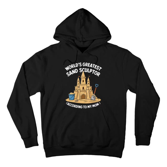 Creative Sandcastle Art Sculpture Beach Fun Sculpting Tall Hoodie