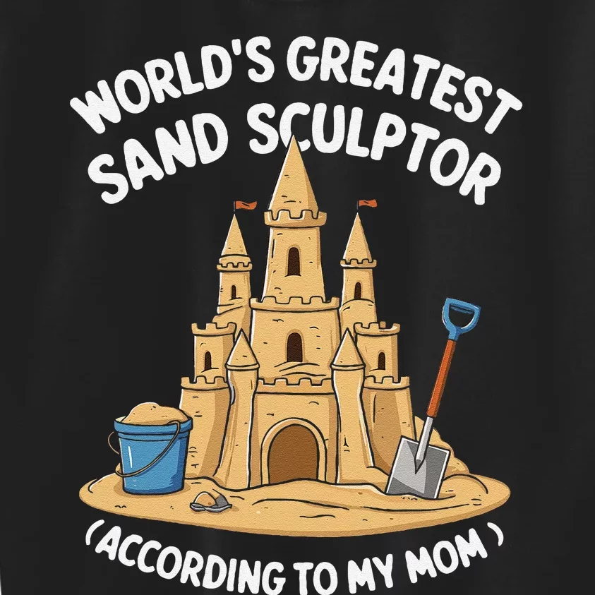 Creative Sandcastle Art Sculpture Beach Fun Sculpting Kids Sweatshirt