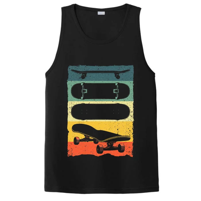 Cool Skateboard Art For Skateboarding Skateboarder Performance Tank